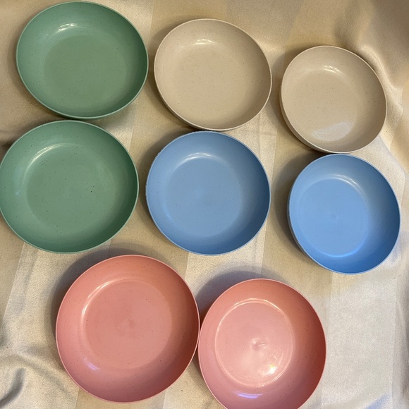 8 Brand New - Multicoloured Wheat Straw 5.5" bowls - Picture 4 of 7